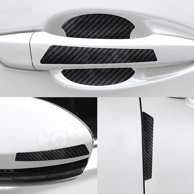 Car Door Bowl Stickers Carbon Fiber Pattern Handle Stickers 4pcs/8pcs Set
