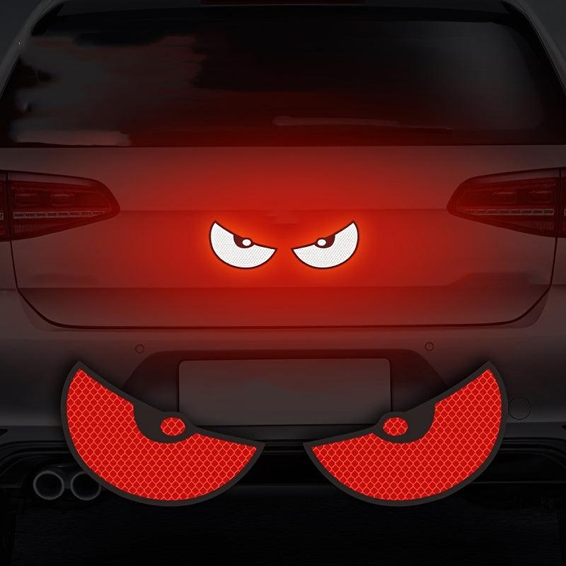 2pcs Reflective Devil Eye Car Stickers Set