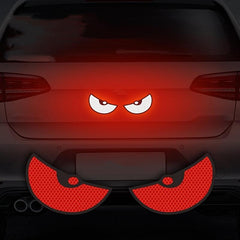 2pcs Reflective Devil Eye Car Stickers Set