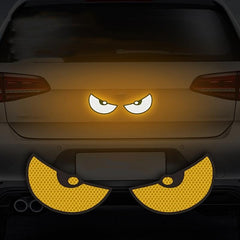 2pcs Reflective Devil Eye Car Stickers Set