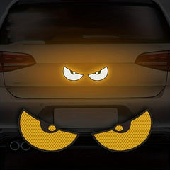 2pcs Reflective Devil Eye Car Stickers Set