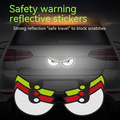 2pcs Reflective Devil Eye Car Stickers Set