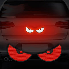 2pcs Reflective Devil Eye Car Stickers Set
