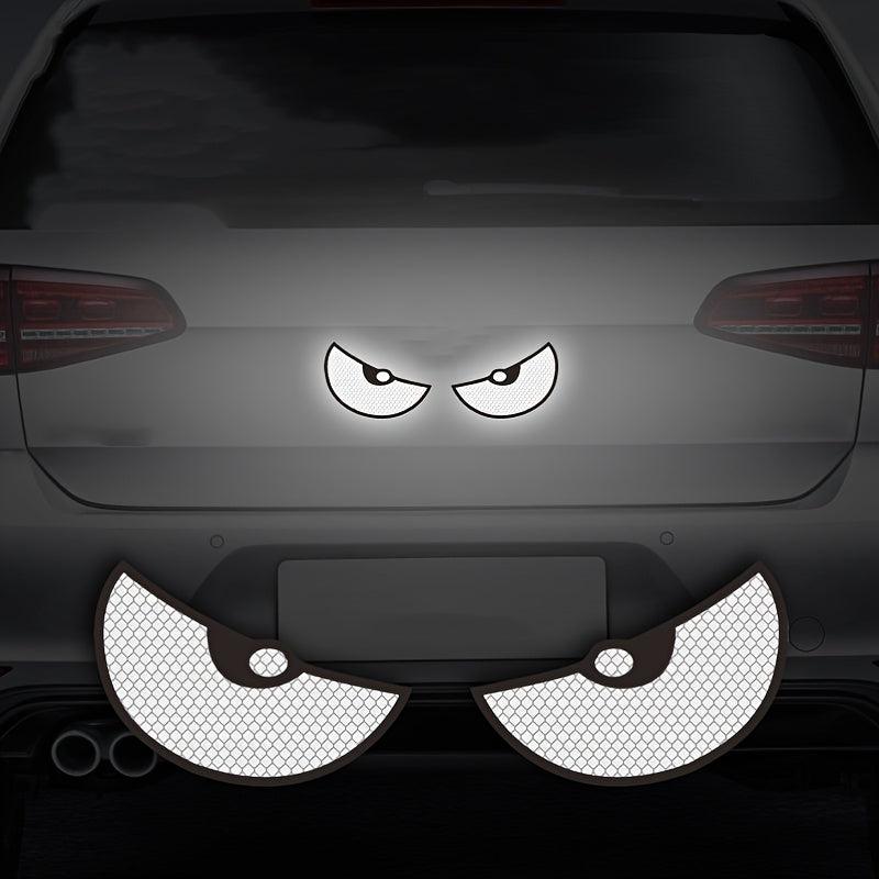 2pcs Reflective Devil Eye Car Stickers Set