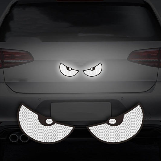 2pcs Reflective Devil Eye Car Stickers Set