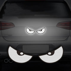 2pcs Reflective Devil Eye Car Stickers Set