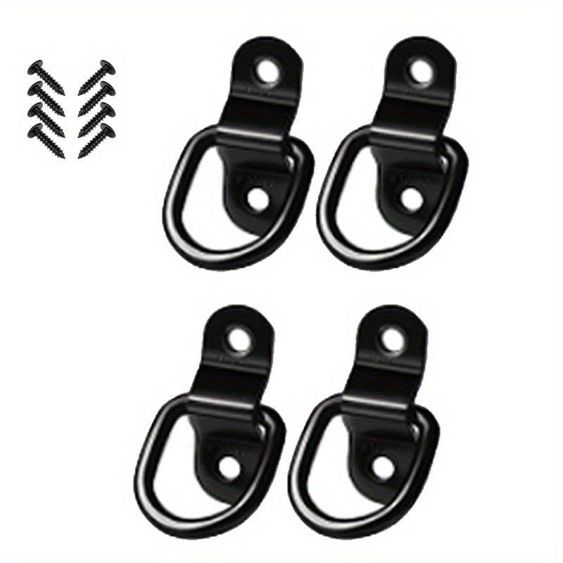 4pcs D-shaped Pull Ring Buckle Tie Piece Cargo Trailer Fastening Buckle
