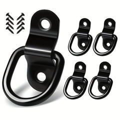 4pcs D-shaped Pull Ring Buckle Tie Piece Cargo Trailer Fastening Buckle