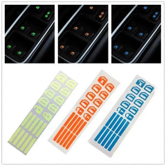 Car Window Button Luminous Sticker Night Fluorescent Decal Auto Accessory