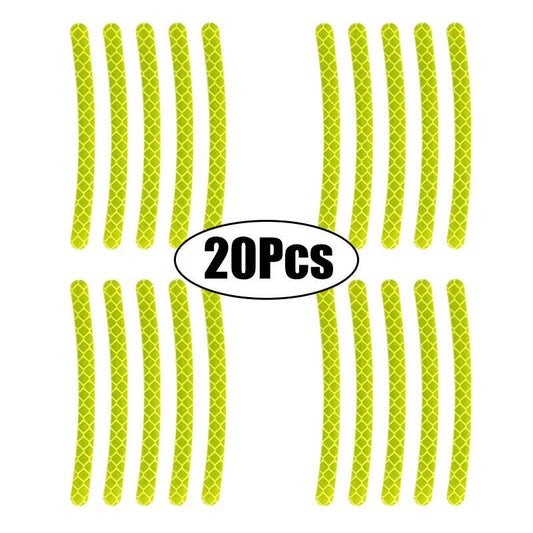 20pcs Car Wheel Hub Reflective Sticker Tire Rim Reflective Strips