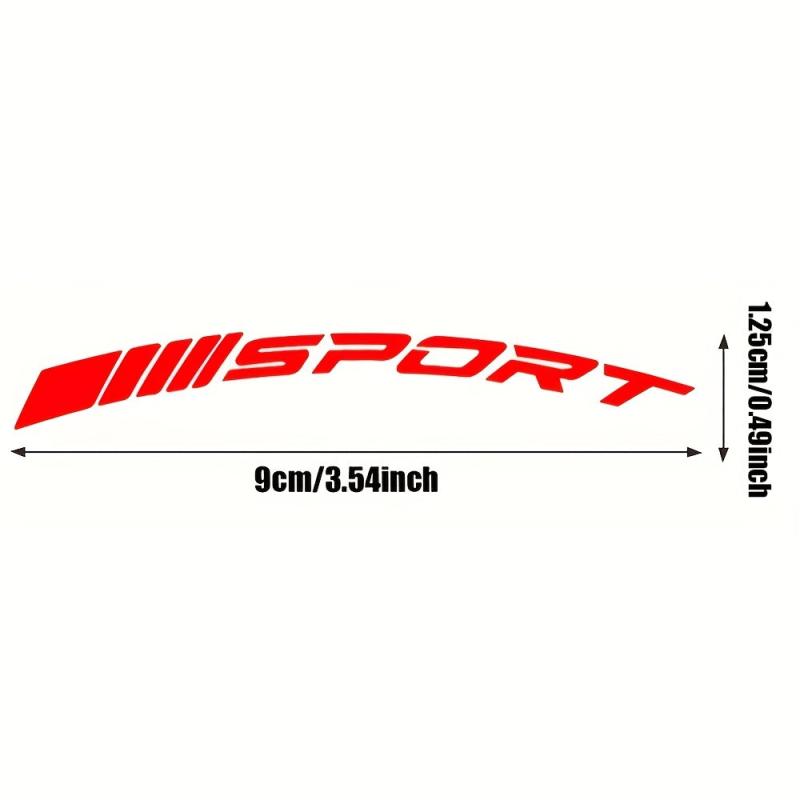 4pcs Reflective Racing Tires Decals Waterproof Alloy Rim Wheel Hub Stickers