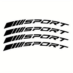 4pcs Reflective Racing Tires Decals Waterproof Alloy Rim Wheel Hub Stickers