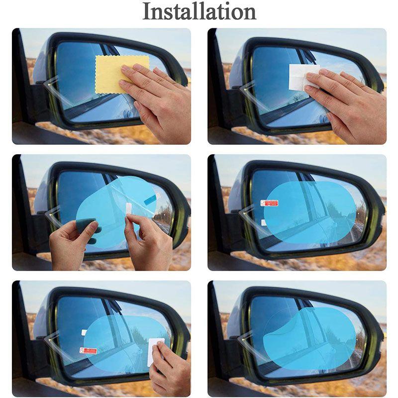 4pcs Car Rainproof Film - Keep Mirrors Clear & Fog