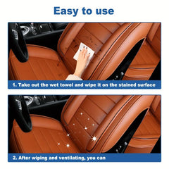 Car Faux Leather Cleaning Wipe Seat Interior Wash Decontamination
