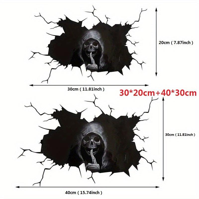 Halloween Skull Window Stickers 1pc or 2pcs