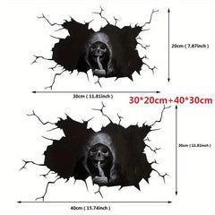 Halloween Skull Window Stickers 1pc or 2pcs