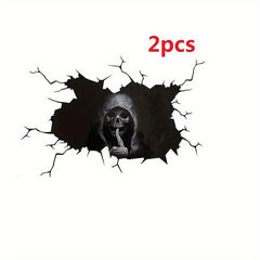 Halloween Skull Window Stickers 1pc or 2pcs