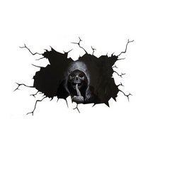 Halloween Skull Window Stickers 1pc or 2pcs