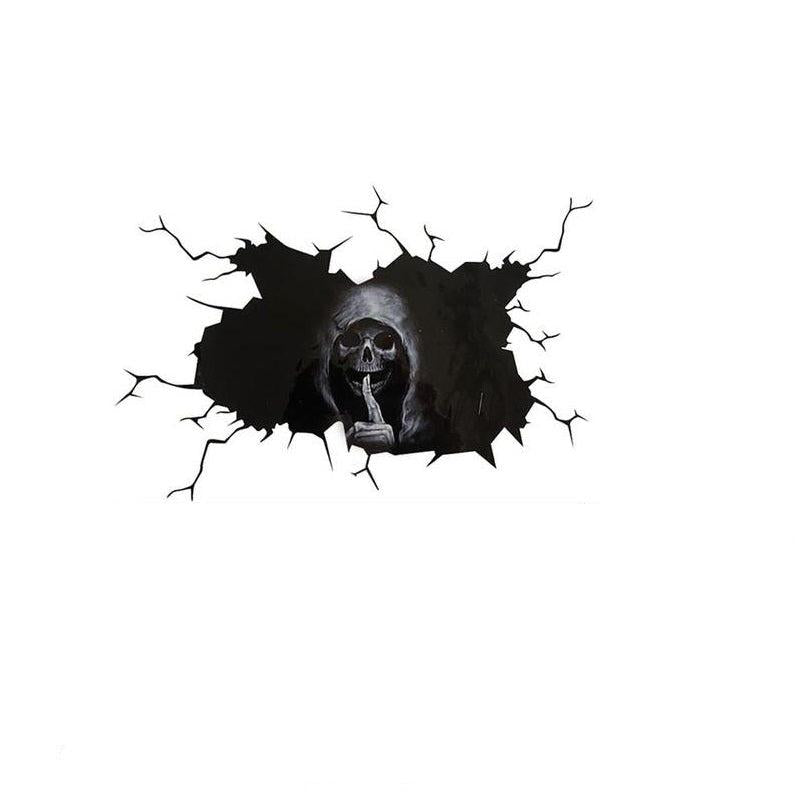 Halloween Skull Window Stickers 1pc or 2pcs