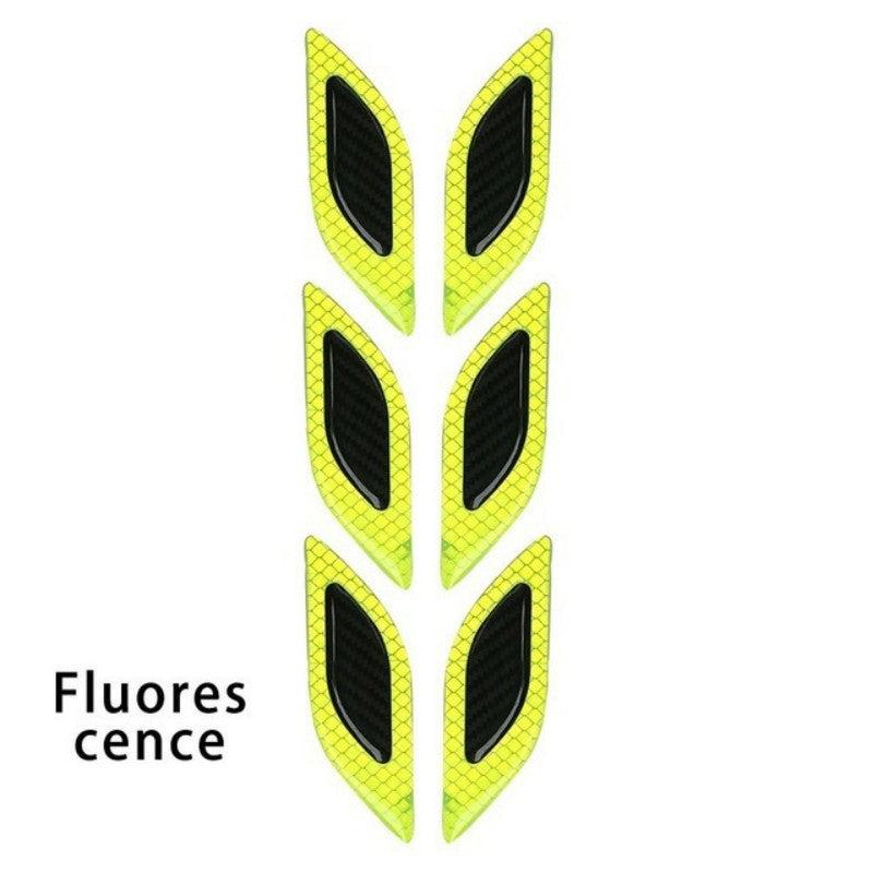 6Pcs 3D Reflective Car Styling Strips Set