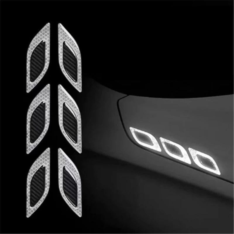 6Pcs 3D Reflective Car Styling Strips Set