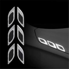 6Pcs 3D Reflective Car Styling Strips Set