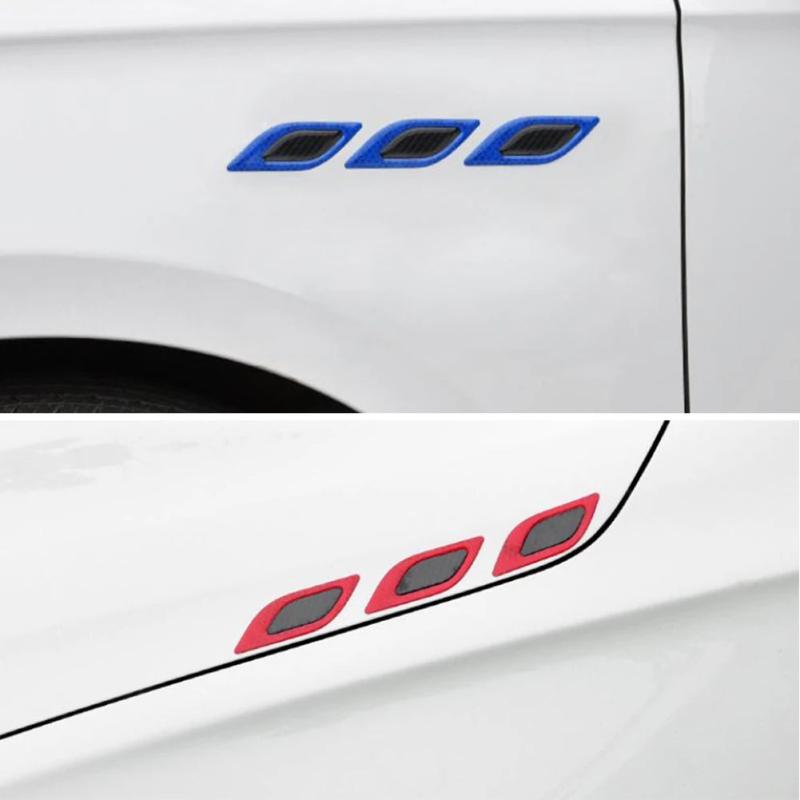 6Pcs 3D Reflective Car Styling Strips Set