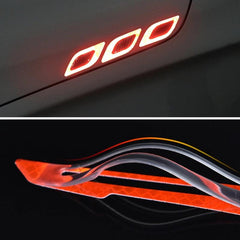 6Pcs 3D Reflective Car Styling Strips Set