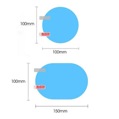 2Pcs Car Rainproof Film Anti Fog Clear Waterproof Sticker