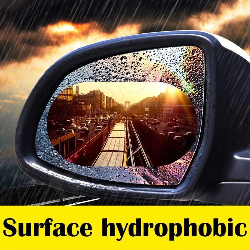 2Pcs Car Rainproof Film Anti Fog Clear Waterproof Sticker