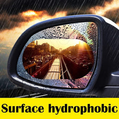 2Pcs Car Rainproof Film Anti Fog Clear Waterproof Sticker