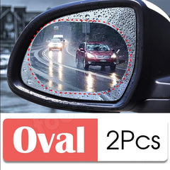 2Pcs Car Rainproof Film Anti Fog Clear Waterproof Sticker