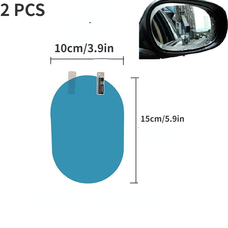 2pcs Car Sticker Rearview Mirror Rainproof Film Anti Fog Auto Safety