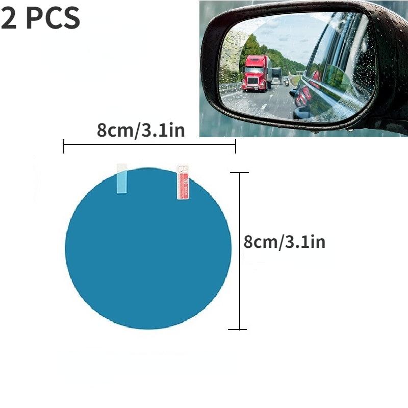 2pcs Car Sticker Rearview Mirror Rainproof Film Anti Fog Auto Safety
