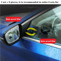 2pcs Car Sticker Rearview Mirror Rainproof Film Anti Fog Auto Safety