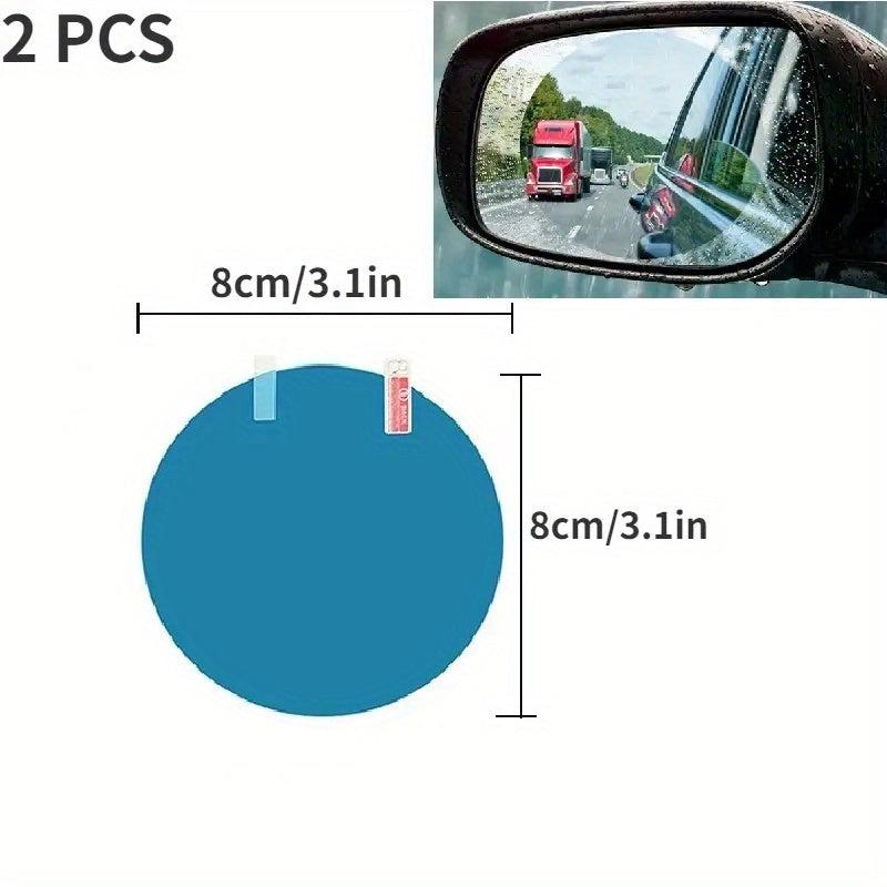 2pcs Car Sticker Rearview Mirror Rainproof Film Anti Fog Auto Safety