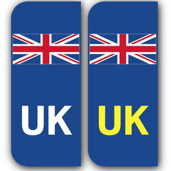 2pcs Waterproof Reflective Stickers for British & European Cars Plate