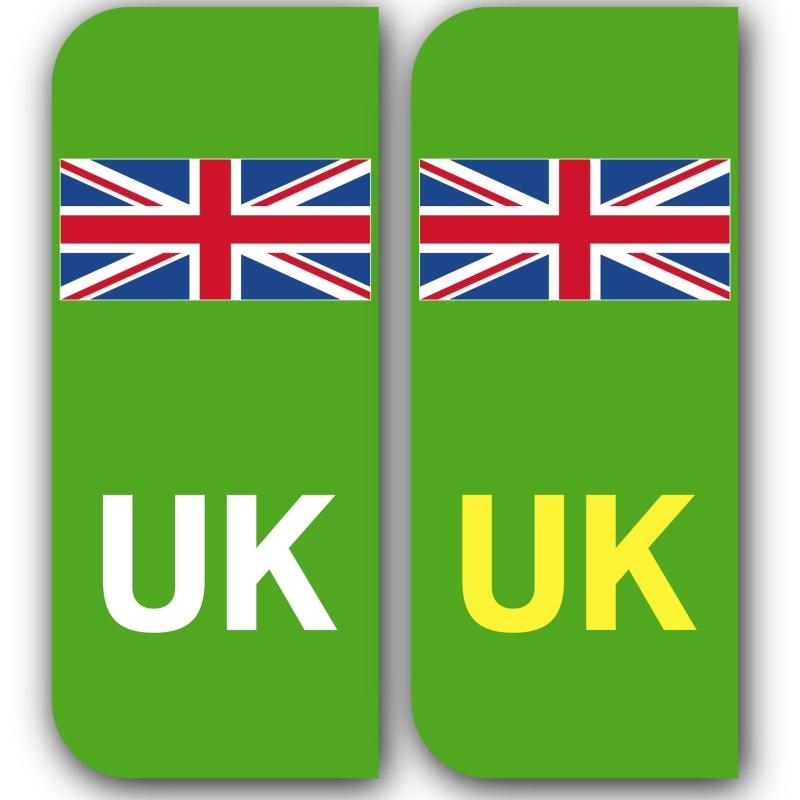 2pcs Waterproof Reflective Stickers for British & European Cars Plate