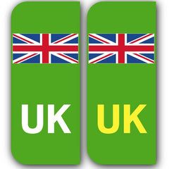 2pcs Waterproof Reflective Stickers for British & European Cars Plate