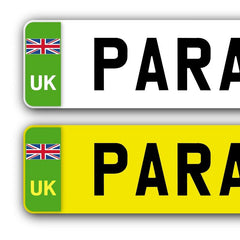 2pcs Waterproof Reflective Stickers for British & European Cars Plate