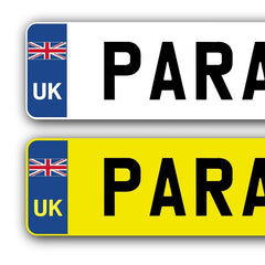 2pcs Waterproof Reflective Stickers for British & European Cars Plate