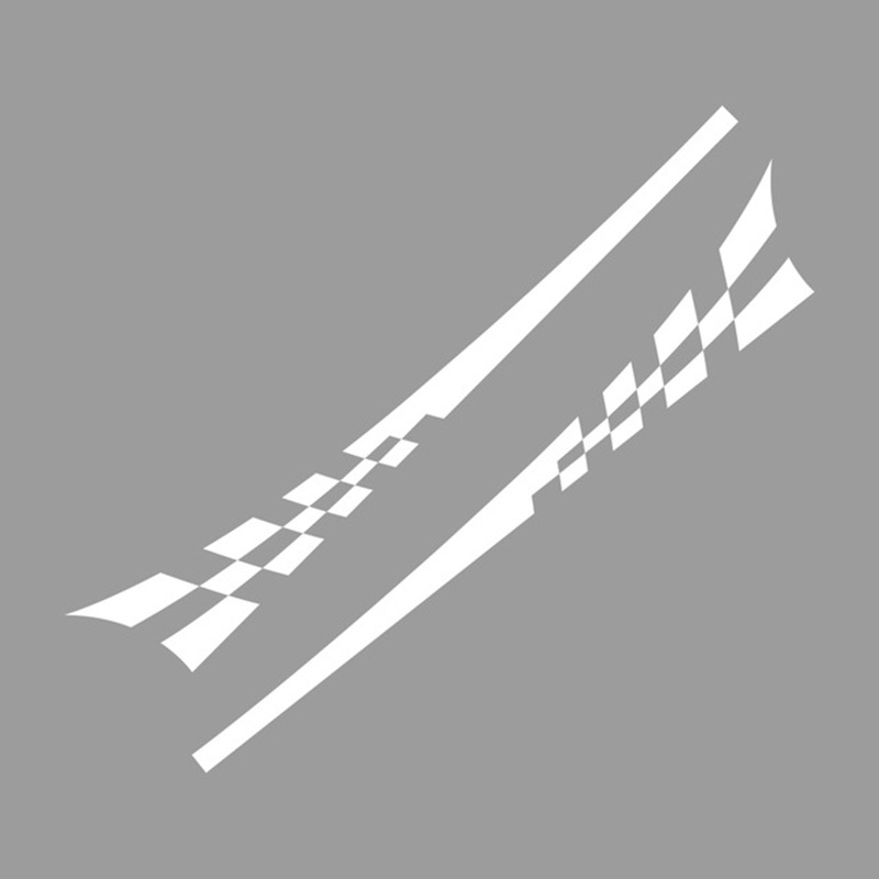 Square Grid Flag Car Side Stickers - Upgrade Your Ride
