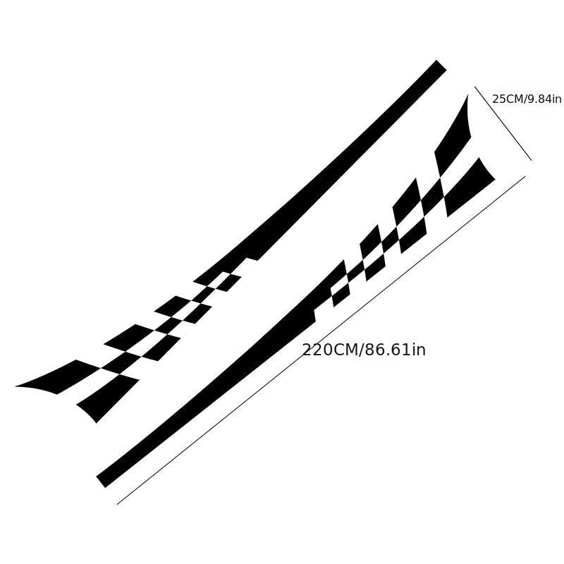 Square Grid Flag Car Side Stickers - Upgrade Your Ride