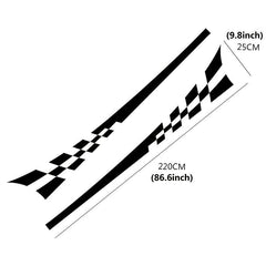 Square Grid Flag Car Side Stickers - Upgrade Your Ride