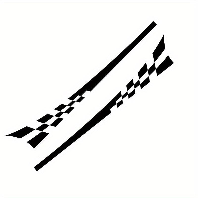 Square Grid Flag Car Side Stickers - Upgrade Your Ride