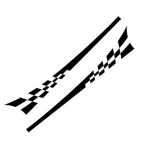 Square Grid Flag Car Side Stickers - Upgrade Your Ride