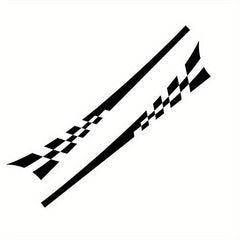 Square Grid Flag Car Side Stickers - Upgrade Your Ride