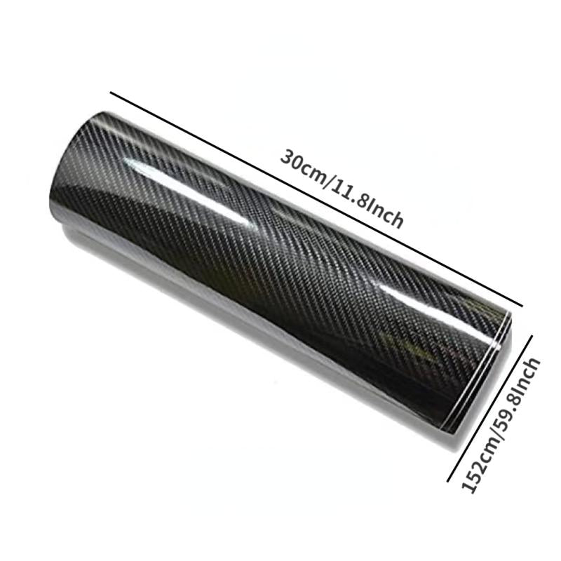 8in High Glossy Car 7D Carbon Fiber Wrapping Vinyl Film Stickers Waterproof
