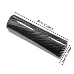 8in High Glossy Car 7D Carbon Fiber Wrapping Vinyl Film Stickers Waterproof