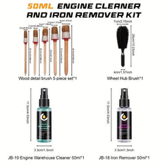 Car Engine Cleaner & Iron Remover Kit - Protect Paint & Wheels
